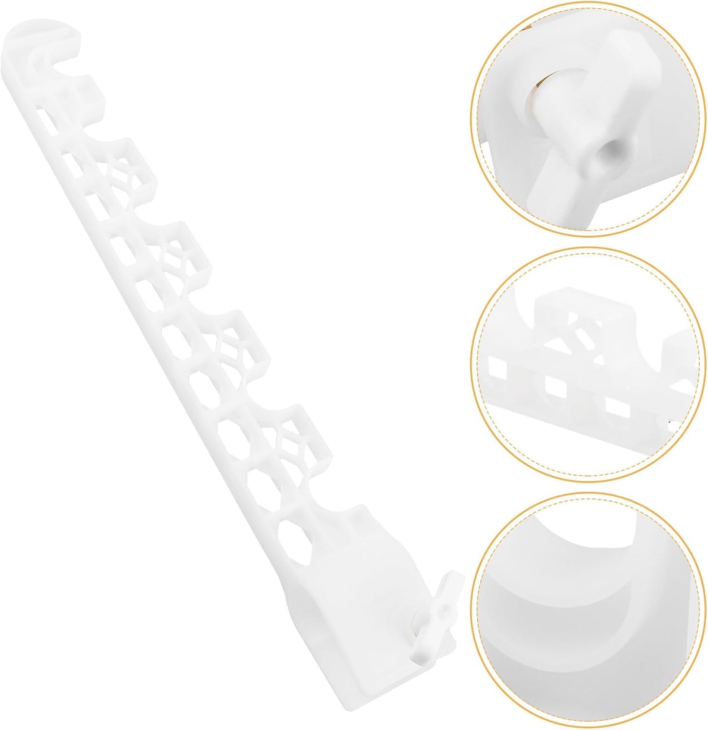 Artibetter Accessoire Aile Pliable Pour Portant à Vêtements En Plastique Blanc, Installation Sans Perçage, Gain De Place Pour Organisation Du Linge En Extérieur Ou Voyage