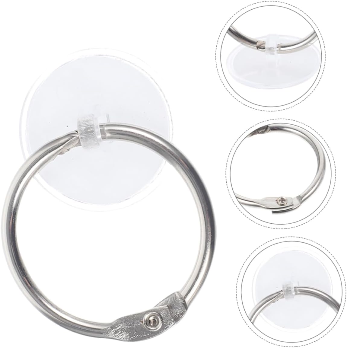 Cabilock 50 Ensembles Lot De Crochets Auto Adhésifs Pour Plafond Avec Anneaux De Fixation Supports Transparents Discrets Pour Décorations Légères Et Événements Festifs