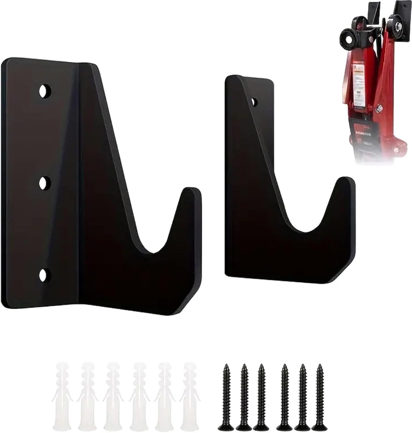 1 Paire De Supports Muraux En Acier Robuste Pour Cric, Stockage Sécurisé De Garage Hydraulique De Voiture
