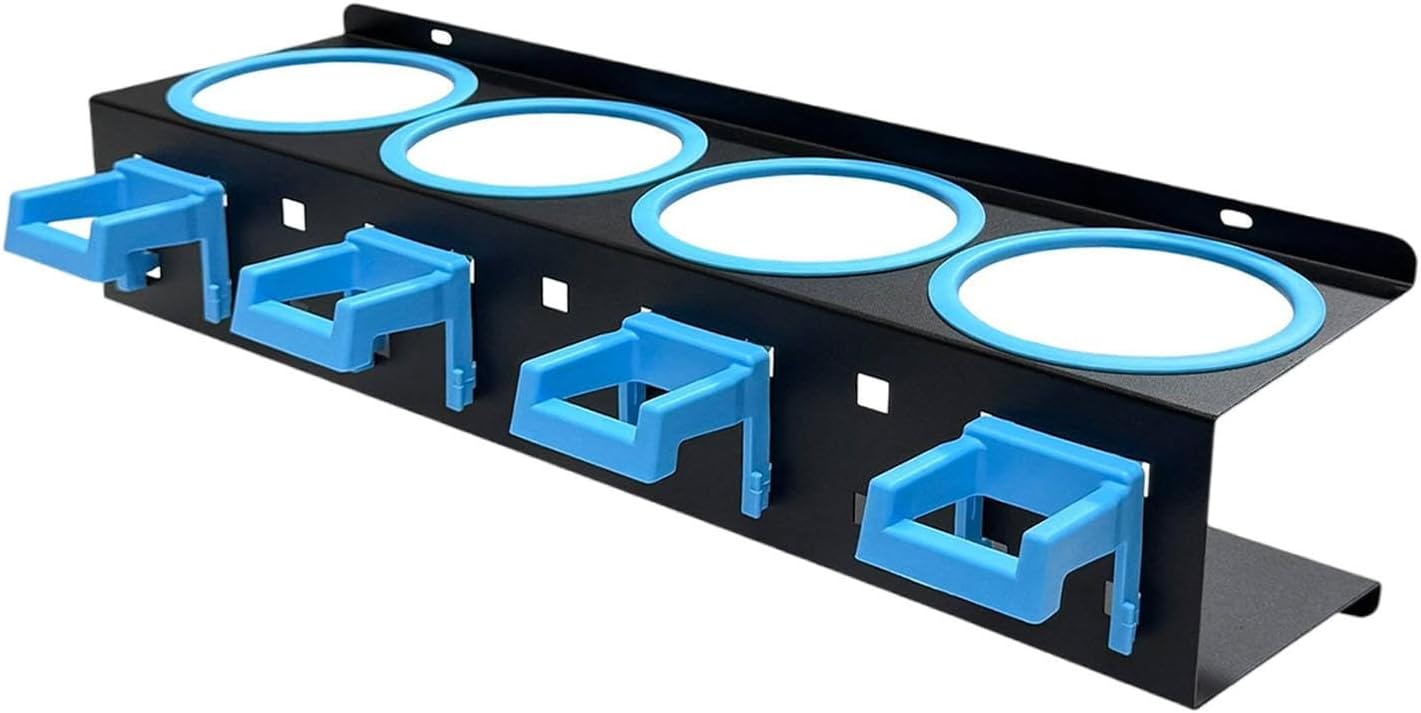 Porte-flacons Pulvérisateurs, étagère Murale Pour Flacons Pulvérisateurs, Organisateur Métallique, Kit Complet Avec Vis, En Acier Robuste, Idéal Pour, Noir 4 Trous