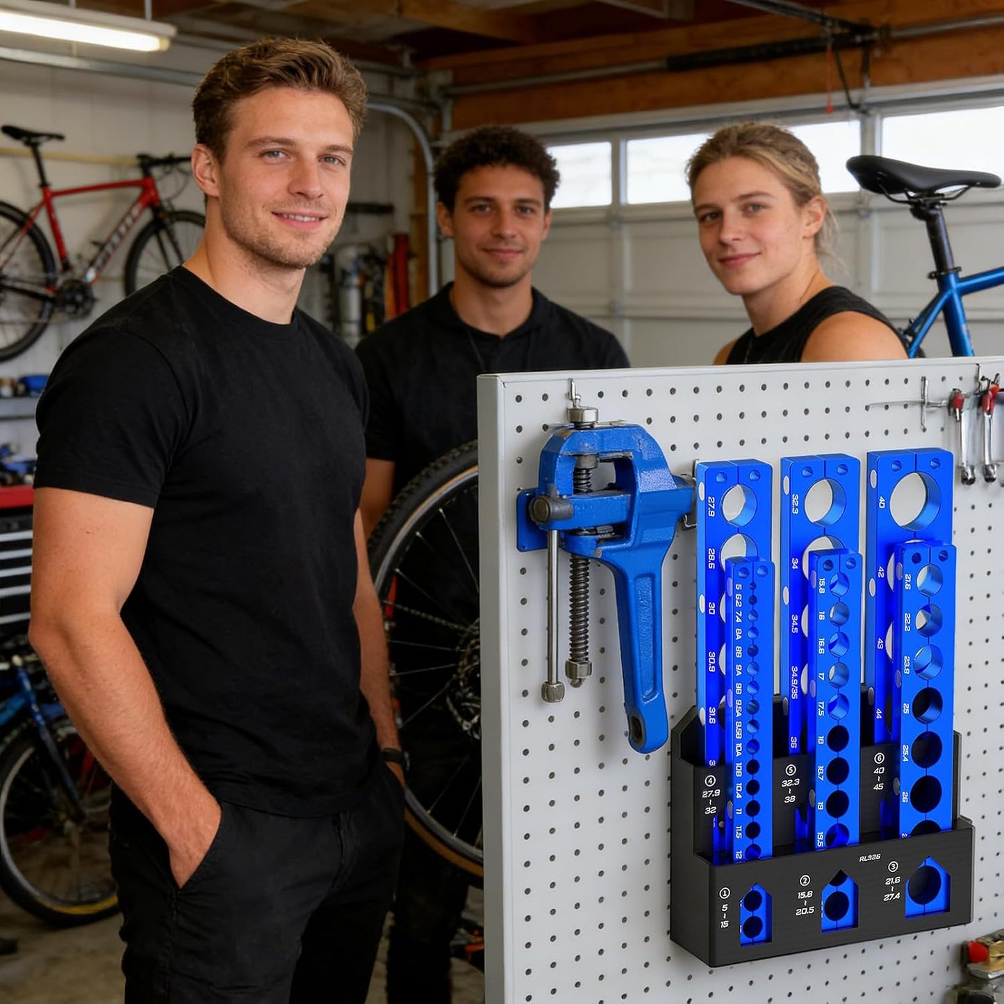 Support De Rangement Pour Outils – Organisateur D'établi De Vélo à 6 Emplacements, Support De Pince Pour Outils De Réparation Robuste Avec Conception Peu Encombrante, Solution De Rangement Polyvalente