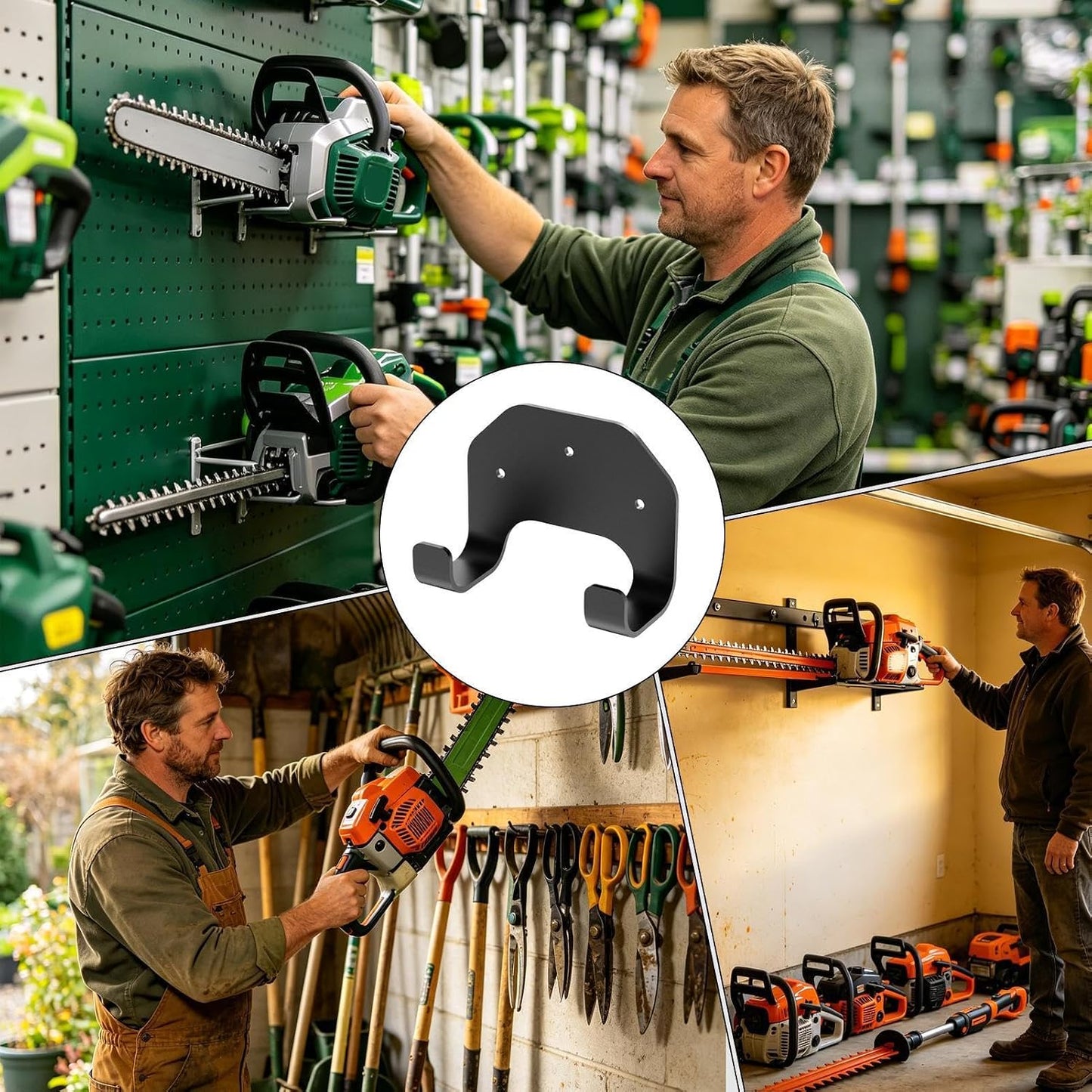 Support Pour Débroussailleuse De Remorque | Support De Stockage Pour Outillage Utilitaire | Cintre De Garage Pour Taille-bordure à Fil | Pour Garage Atelier Abri De Jardin Grange Sous-Sol Pelouse