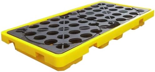  Étagères Murales Pour Garage Avec Palettes, Plateforme Modulaire Industrielle De Rétention Des Déversements, Bac De Rétention Modulaire En Polyéthylène, Conception étanche Et Antidérapante P
