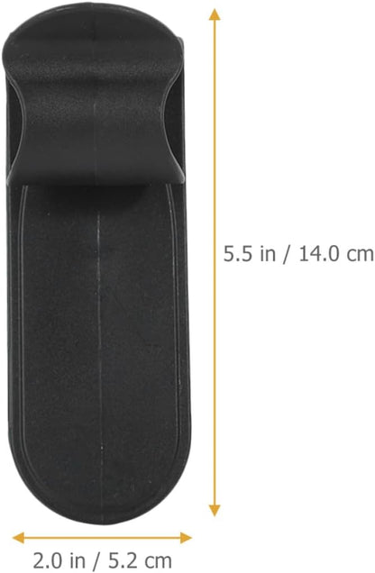  Ciieeo Lot De 6 Crochets Adhésifs Muraux En Plastique Noir Coins Arrondis Pour Suspendre Paquet Et Petits Objets, Montage Sans Perçage, Pour Usage Quotidien Et Derrière Les Portes