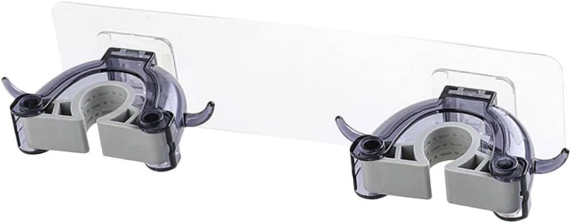  Ciieeo 3pièces Support De Balai Mural Multifonction Noir De Rangement Sans Perçage Pour Maison Cuisine Et Salle De Bain Organisateur De Nettoyage Avec Double Clip