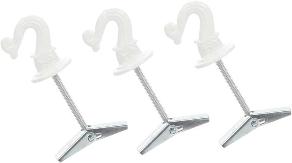  Cabilock Crochets De Plafond Pliables Pour Suspendre Lanternes Et Décorations Lot De 3 En Alliage De Zinc Blanc Supporte Objets Lourds Pour Entrepôt Et Boutique