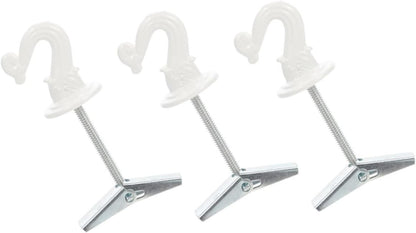  Cabilock Crochets De Plafond Pliables Pour Suspendre Lanternes Et Décorations Lot De 3 En Alliage De Zinc Blanc Supporte Objets Lourds Pour Entrepôt Et Boutique