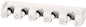  VOSAREA Support Mural Beige Pour Balais Et Brosses En Plastique Abs Avec 6 Crochets Robustes Et 5 Positions, Pour Buanderie Et Bureaux, Fixation Par Vis Incluse
