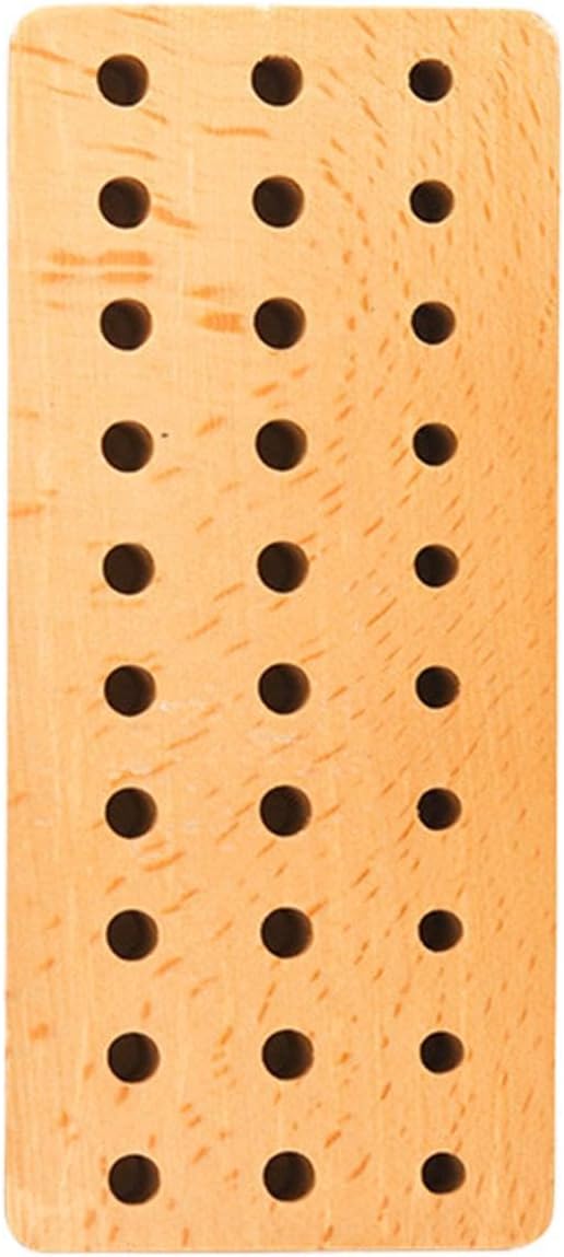GENERIC Porte-outils En Cuir – Organiseur Portable En Bois 30 Trous, Fabriqué à La Main En Bois Massif Avec Différentes Tailles De Trous Pour L'artisanat Du Cuir, Le Travail Du Bois Et Les Outils De Sculpture