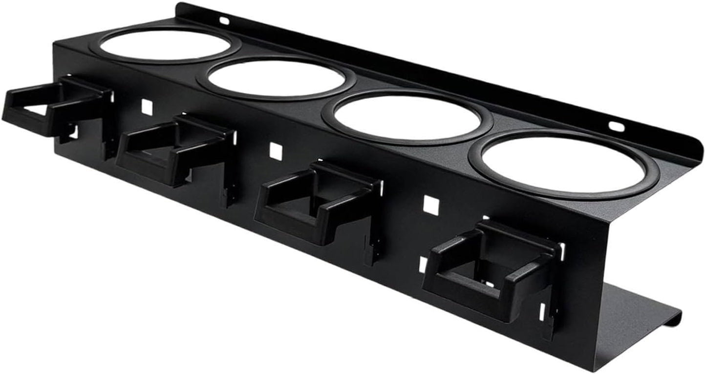  Porte-flacons Pulvérisateurs, étagère Murale Pour Flacons Pulvérisateurs, Organisateur Métallique, Kit Complet Avec Vis, En Acier Robuste, Idéal Pour, Noir 4 Trous