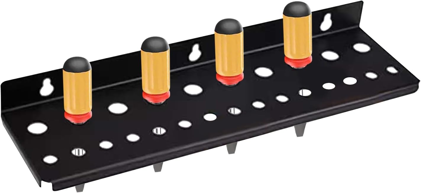  Générique Screw Driver Holders Organizers, Wall Mount Tool Storage Rack, 25 Holes Utility Shelf Easy Access, Small Hand Tools Stand For Garage, Workshop, And Workbench Use