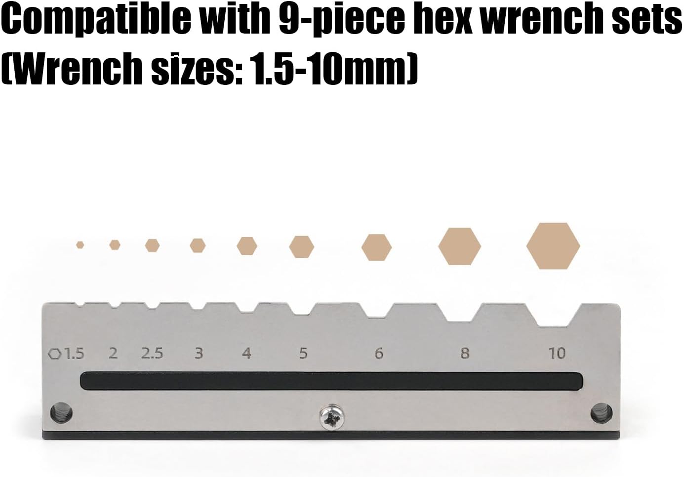 GENERIC Porte-clés Hexagonales | Support Mural – Peut Contenir 9 Outils De Clés Hexagonales | Pour Atelier De Bureau, Mécanicien, Travail Du Bois