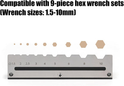 GENERIC Porte-clés Hexagonales | Support Mural – Peut Contenir 9 Outils De Clés Hexagonales | Pour Atelier De Bureau, Mécanicien, Travail Du Bois