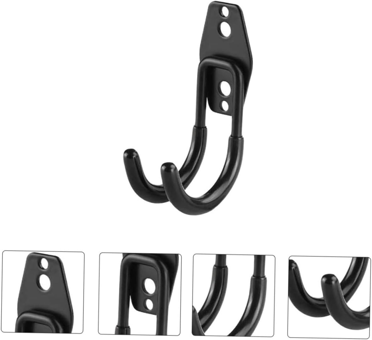  Gatuida 2 Pièces Crochet Mural Lourd Support Robuste Pour Garage Et Atelier Crochet De Rangement Suspendu Pour Outils Lourds Jardin Cave Noir Petite Courbure