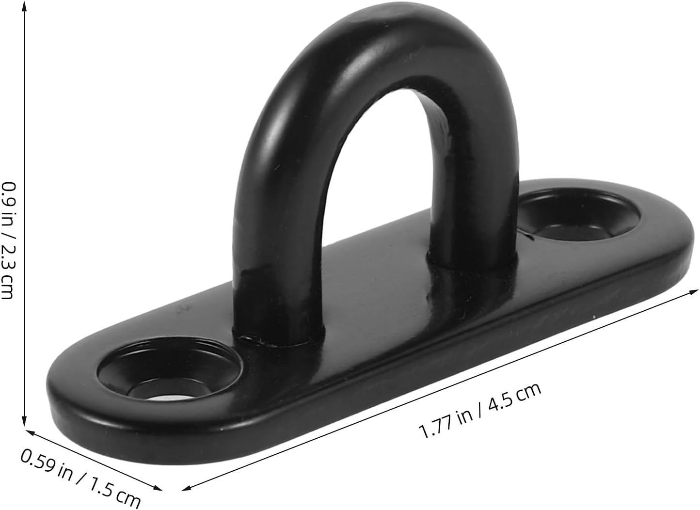  Housoutil Lot De 4 Crochets à Œillet En Acier Inoxydable Noir, Forme U, Taille M5, Crochets De Plafond Et Muraux Robustes Suspendre, Fixation Polyvalente Pour Paquet De Sable Et Usage