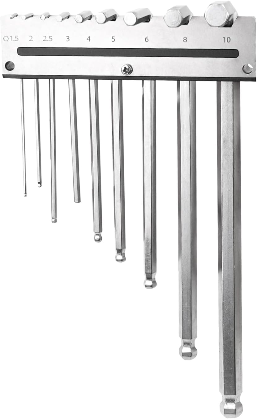 GENERIC Porte-clés Hexagonales | Support Mural – Peut Contenir 9 Outils De Clés Hexagonales | Pour Atelier De Bureau, Mécanicien, Travail Du Bois