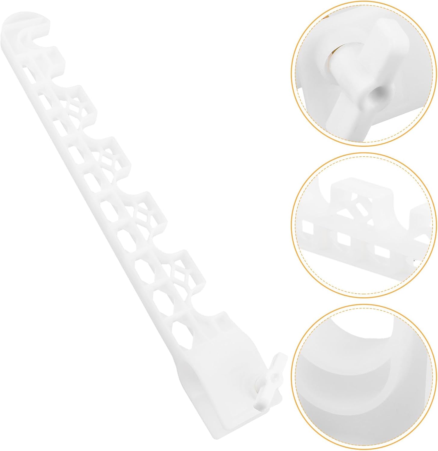  Artibetter Accessoire Aile Pliable Pour Portant à Vêtements En Plastique Blanc, Installation Sans Perçage, Gain De Place Pour Organisation Du Linge En Extérieur Ou Voyage