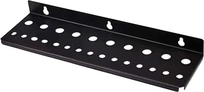  Générique Screw Driver Holders Organizers, Wall Mount Tool Storage Rack, 25 Holes Utility Shelf Easy Access, Small Hand Tools Stand For Garage, Workshop, And Workbench Use