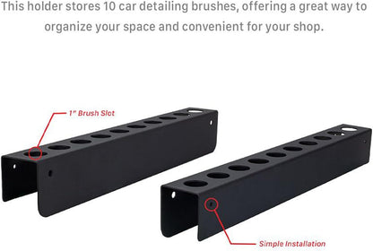 GENERIC Support De Rangement Pour Outils – Support De Brosse Rectangulaire Pour Voiture, Garage, Van | Design Mural Avec Fentes, Solution De Rangement Pour économiser De L'espace Pour L'entretien Automobile