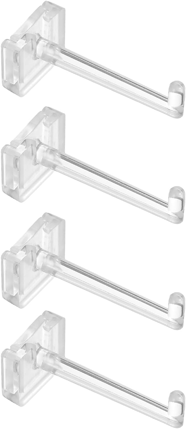  Sourcing Map Lot De 4 Mini Crochets Transparents En Acrylique De 4,3 Cm Pour étagère De Supermarché, Rangement De Supermarché, Magasin De Détail, Organisation