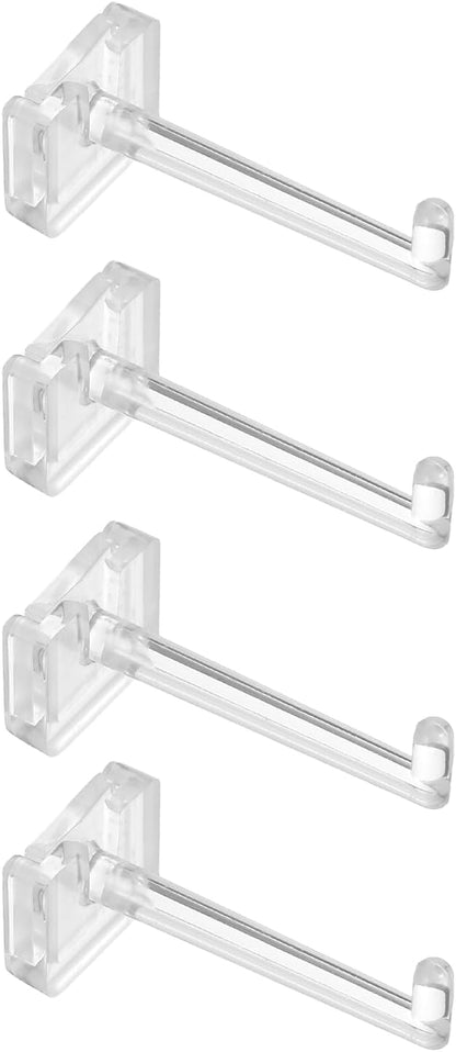  Sourcing Map Lot De 4 Mini Crochets Transparents En Acrylique De 4,3 Cm Pour étagère De Supermarché, Rangement De Supermarché, Magasin De Détail, Organisation