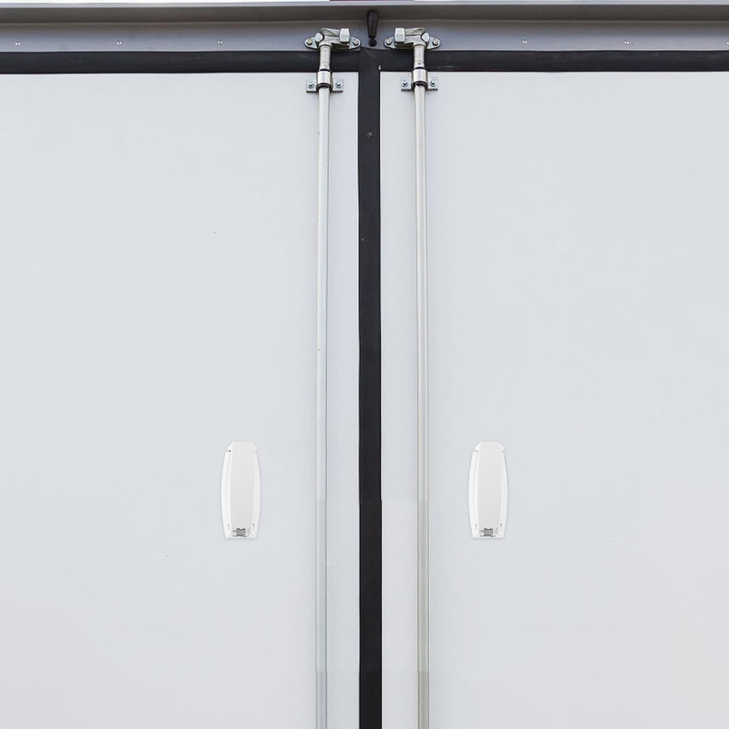  STOBAZA Loquet De Porte De Remorque Blanc En ABS, Crochet De Trappe De VR Pliable Et Caché, 2 Pièces, Crochet Pour Porte Latérale De Caravane Et Remorque