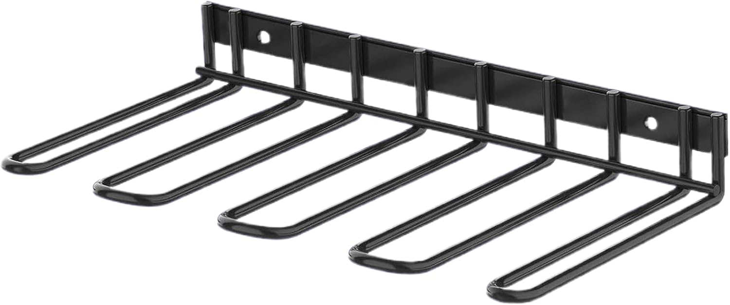  Générique Cordless Drill Holder, Black Iron Wall Mount, Power Tool Organizer, Heavy Duty Battery Tool Rack, Thickened Construction, Space Saving Design, Garage, Workshop, Shed