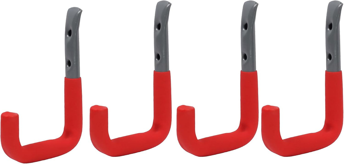 DEKTON Lot De 4 Crochets Muraux à Usage Général De 12 Cm X 8,5 Cm – Capacité Maximale De 25 Kg | Idéal Pour Accrocher Des Outils, Manteaux, Sacs, Et Plus Encore | Construction En Métal Durable Et