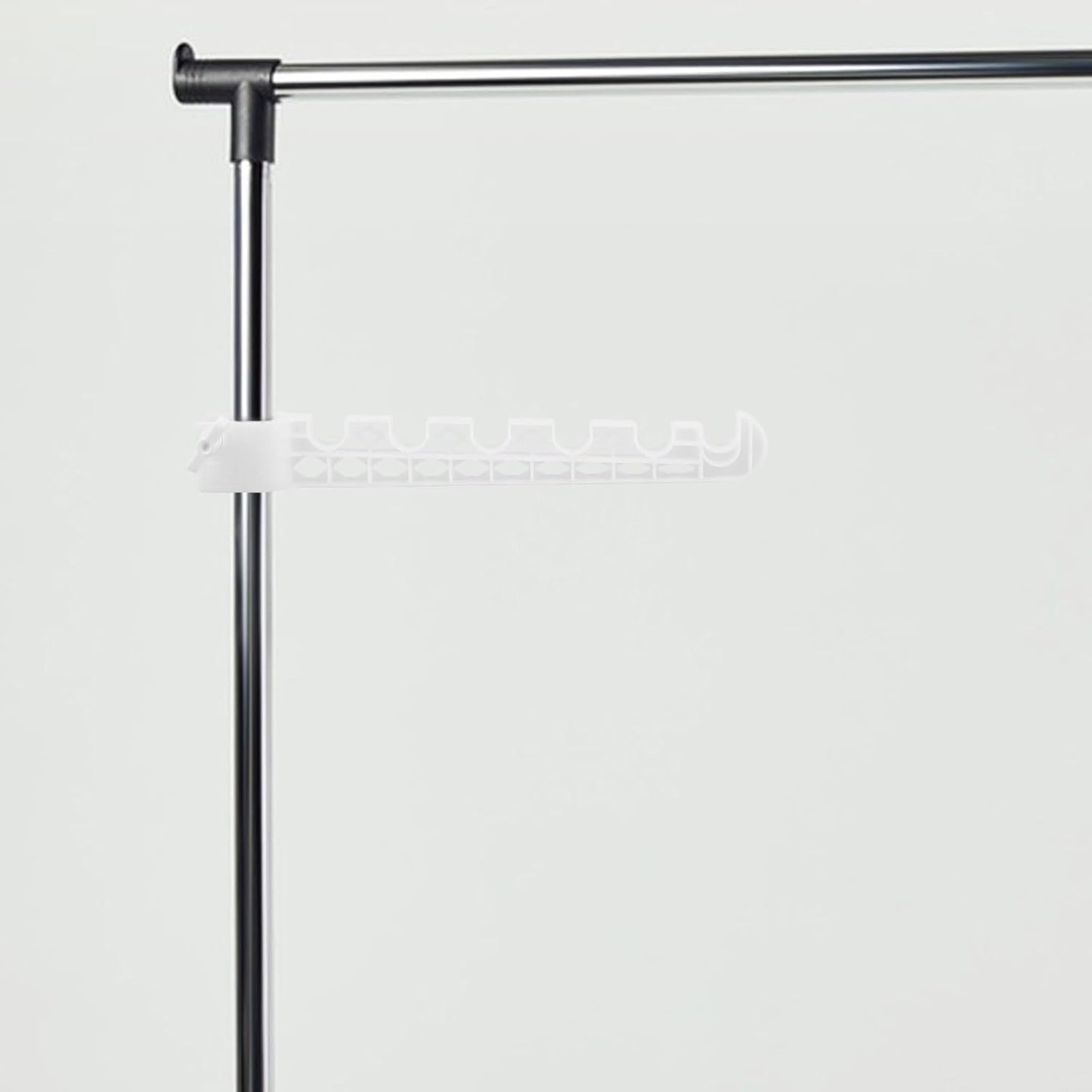  Artibetter Accessoire Aile Pliable Pour Portant à Vêtements En Plastique Blanc, Installation Sans Perçage, Gain De Place Pour Organisation Du Linge En Extérieur Ou Voyage