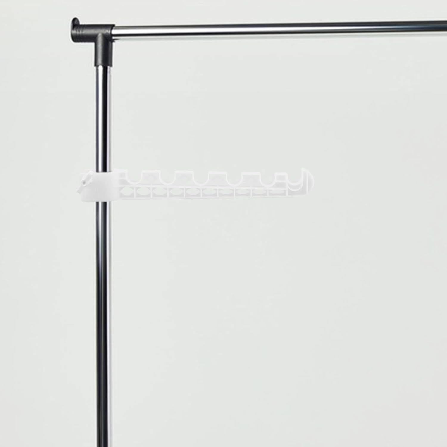  Artibetter Accessoire Aile Pliable Pour Portant à Vêtements En Plastique Blanc, Installation Sans Perçage, Gain De Place Pour Organisation Du Linge En Extérieur Ou Voyage