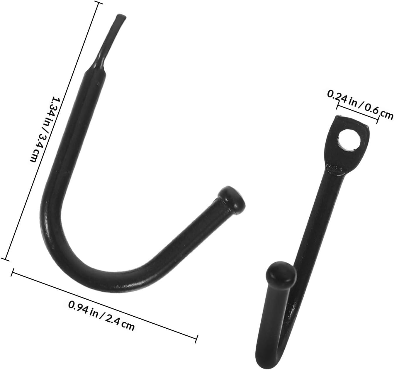  OUNONA Crochets Robustes Pour Suspendre Pour Garage Noir Lot De 20 Support Stable Et Solide, Crochets Muraux Puissants Et Rangement Outils