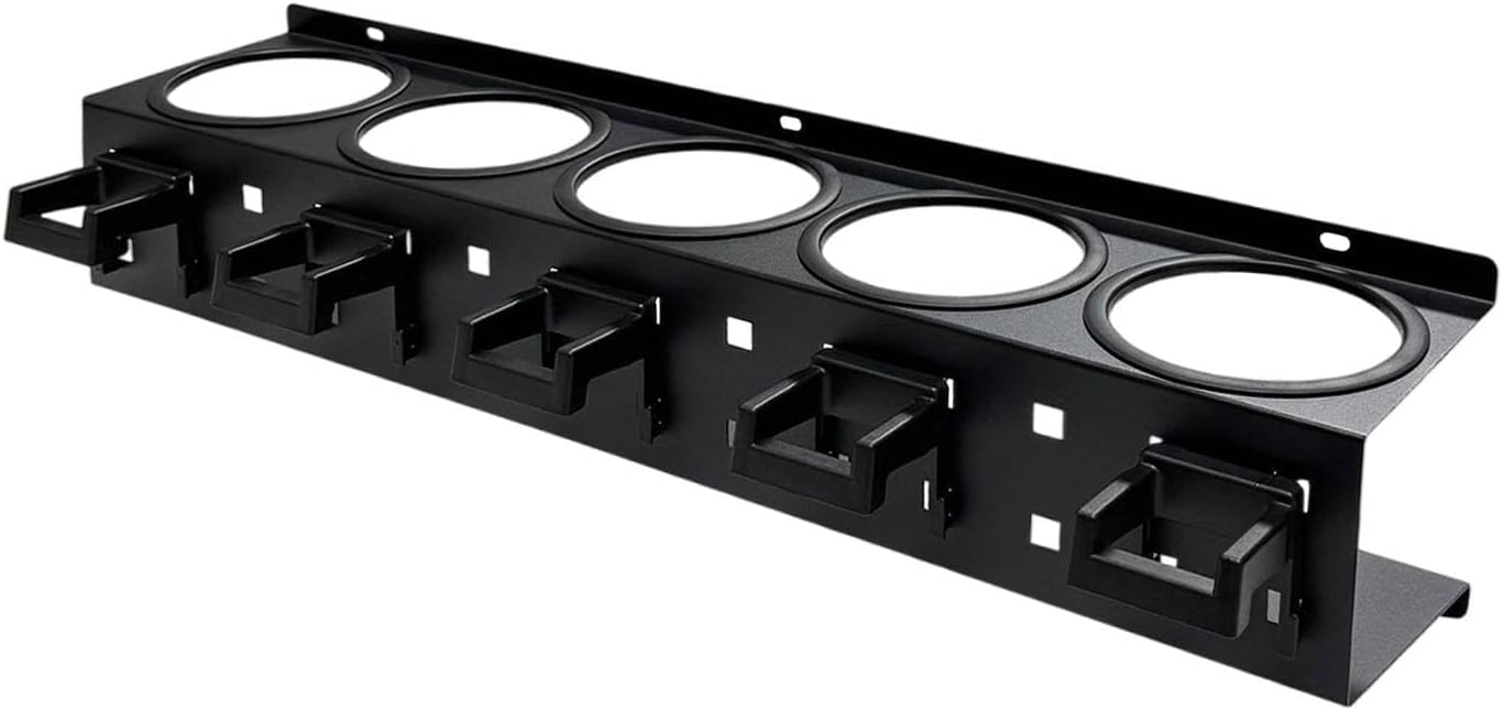  Porte-flacons Pulvérisateurs, étagère Murale Pour Flacons Pulvérisateurs, Organisateur Métallique, Kit Complet Avec Vis, En Acier Robuste, Idéal Pour, Noir 4 Trous
