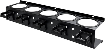  Porte-flacons Pulvérisateurs, étagère Murale Pour Flacons Pulvérisateurs, Organisateur Métallique, Kit Complet Avec Vis, En Acier Robuste, Idéal Pour, Noir 4 Trous
