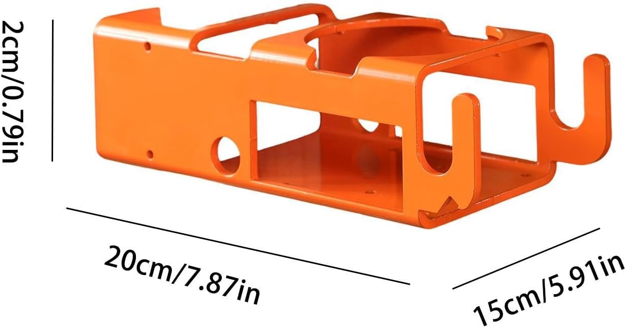  Heavy Duty Jobsite Storage Rack, Professional Tool Organizer, 10.5 Inches Bracket With Utility Hooks, High Capacity Phone Slot, Workshop Accessory With Rugged Style Tool For Construction Site Garage