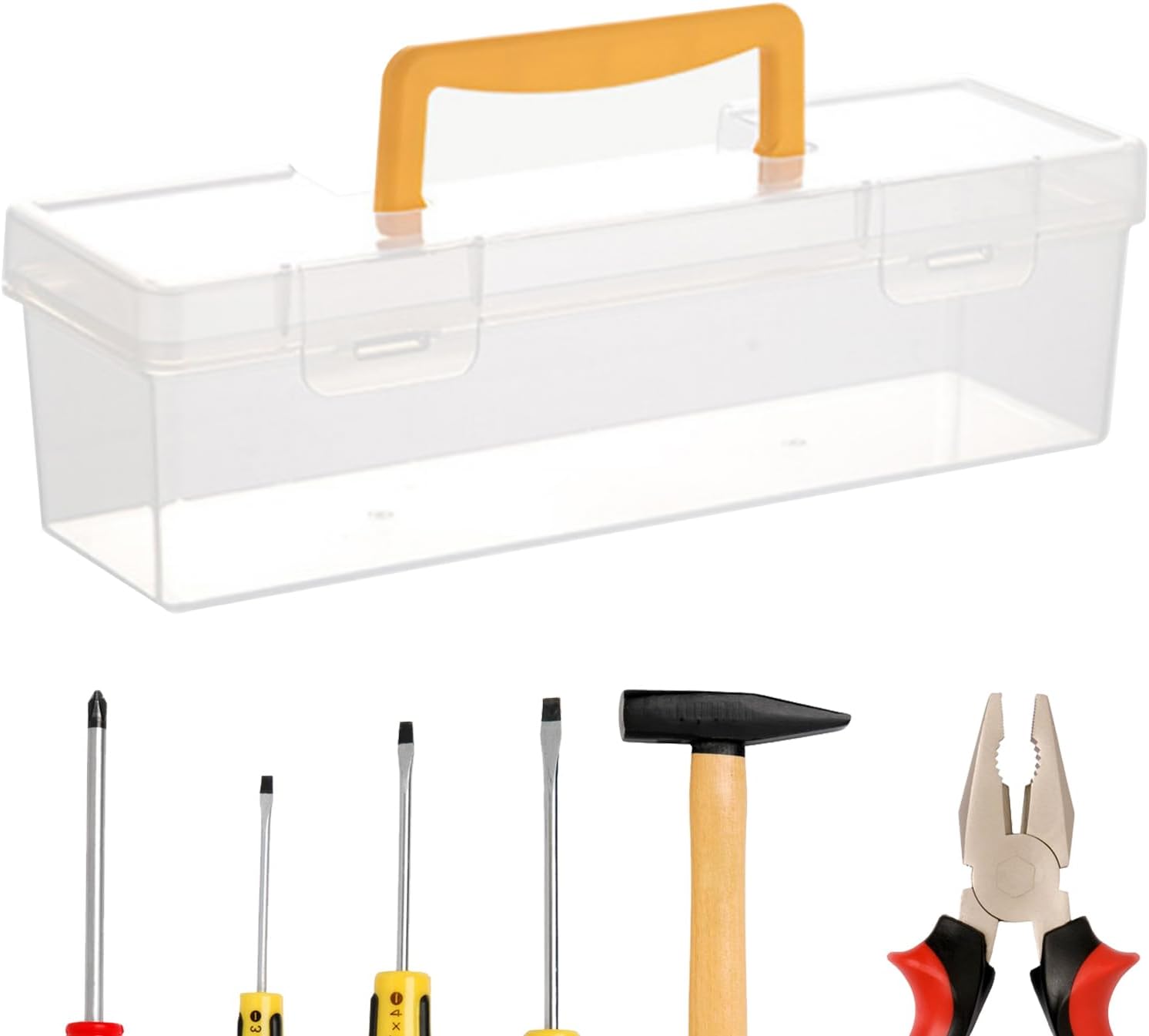  Organisateur De Petite Boîte à Outils | Organisateur De Composants,Boîte De Stockage Compartimentée Transparente Pour Marqueurs Pinces Clés Écrous Électronique Perles Loisirs Créatifs