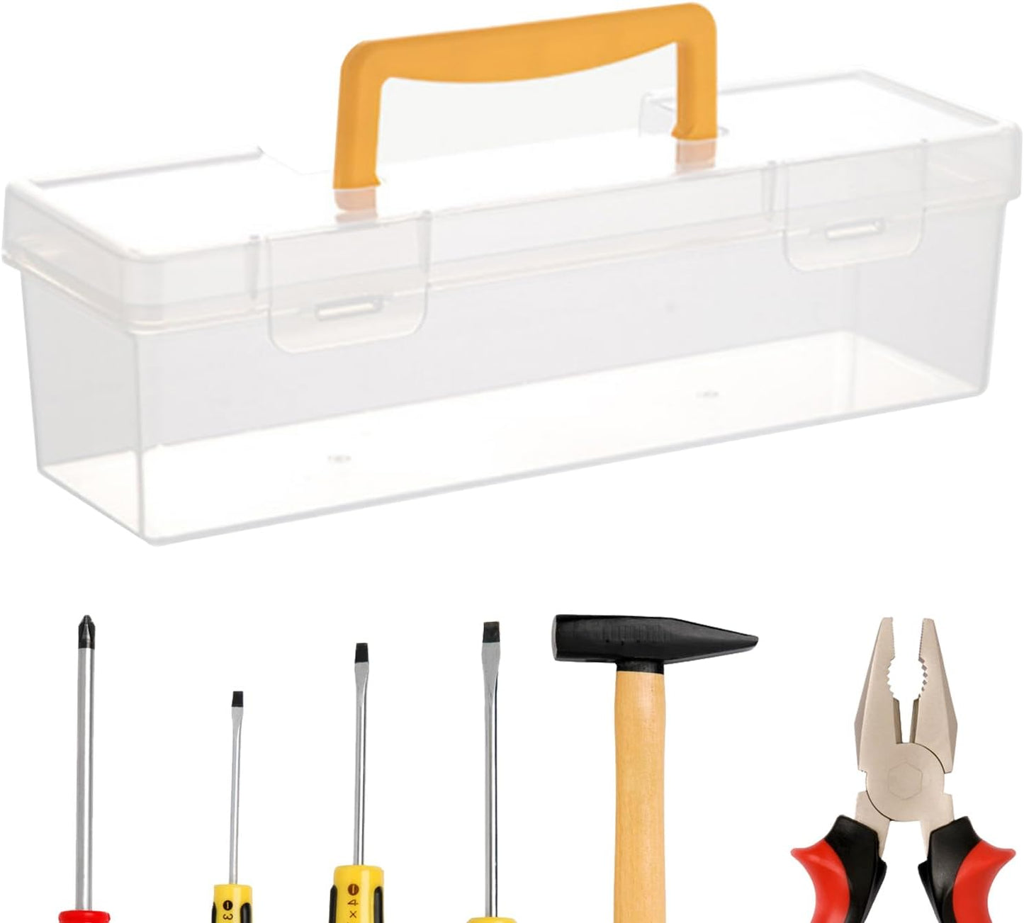  Boîte De Rangement Pour Quincaillerie,Boîte Organisatrice De Vis - Boîtier Transparent à Compartiments Pour Pinces Tournevis Outils Électroniques