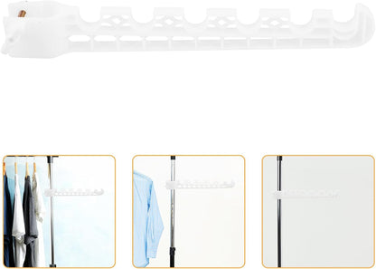  Artibetter Accessoire Aile Pliable Pour Portant à Vêtements En Plastique Blanc, Installation Sans Perçage, Gain De Place Pour Organisation Du Linge En Extérieur Ou Voyage
