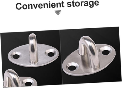  OUNONA Lot De 10 Crochets Multifonctions En Acier Inoxydable Épaissi, Petite Taille, Anneau De Traction Robuste Pour Fixation Murale, Adaptés Au Bureau, Dortoir Et Usage Quotidien