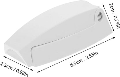  STOBAZA Loquet De Porte De Remorque Blanc En ABS, Crochet De Trappe De VR Pliable Et Caché, 2 Pièces, Crochet Pour Porte Latérale De Caravane Et Remorque
