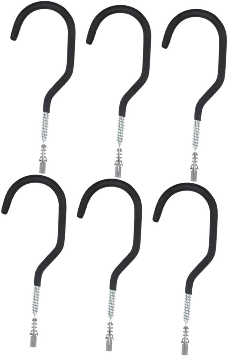  Gatuida 6 Pièces Crochets Suspendus Pour Accroches De Garage Acier Galvanisé Support Robuste Avec Tubes Et Sangles Suspension Sécurisée Pour Rangement Des Vélos