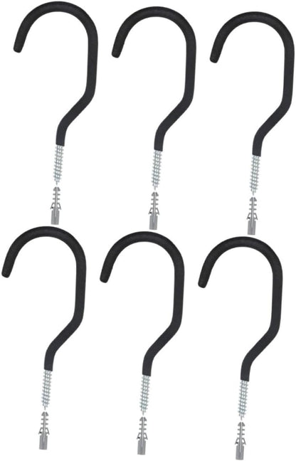  Gatuida 6 Pièces Crochets Suspendus Pour Accroches De Garage Acier Galvanisé Support Robuste Avec Tubes Et Sangles Suspension Sécurisée Pour Rangement Des Vélos