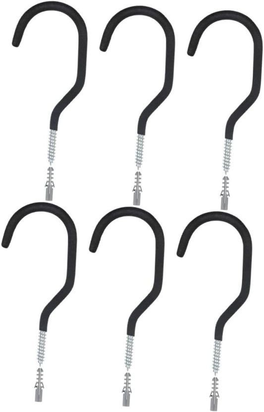  Gatuida 6 Pièces Crochets Suspendus Pour Accroches De Garage Acier Galvanisé Support Robuste Avec Tubes Et Sangles Suspension Sécurisée Pour Rangement Des Vélos