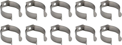  Lot De 10 Pinces à Ressort à Ressort En Acier Au Manganèse Très Résistantes Pour Garage, Atelier, Rangement De Tuyaux, Balais, Brosses Et Râteaux, Argenté (52 Mm)