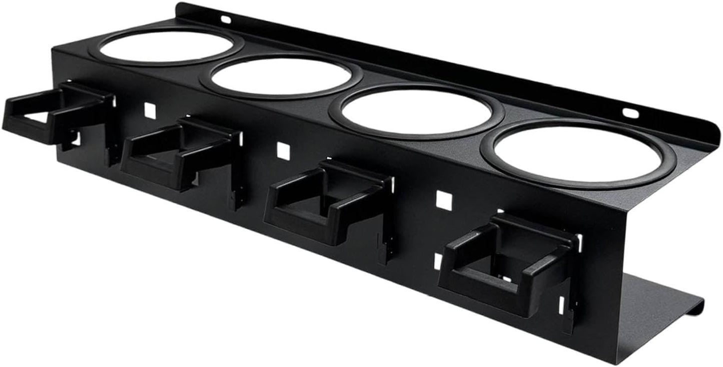  Porte-flacons Pulvérisateurs, étagère Murale Pour Flacons Pulvérisateurs, Organisateur Métallique, Kit Complet Avec Vis, En Acier Robuste, Idéal Pour, Noir 4 Trous