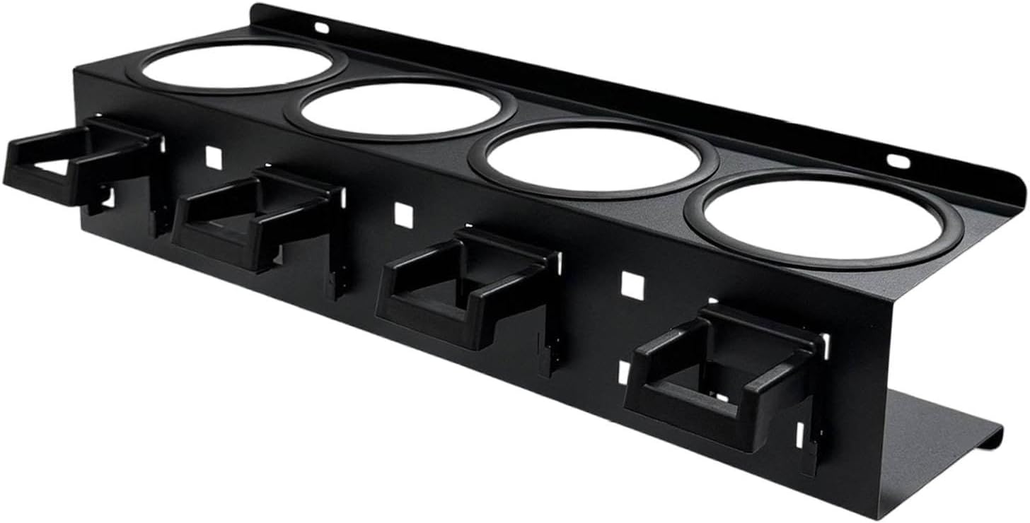  Porte-flacons Pulvérisateurs, étagère Murale Pour Flacons Pulvérisateurs, Organisateur Métallique, Kit Complet Avec Vis, En Acier Robuste, Idéal Pour, Noir 4 Trous