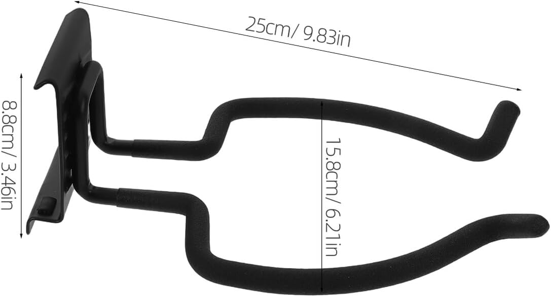  Housoutil Crochet Mural Double Courbé Pour Garage Crochet Robuste En Fer Et Plastique Résistant Aux Intempéries Support Polyvalent Pour Vélos Outils Et Accessoires De Rangement D’Atelier