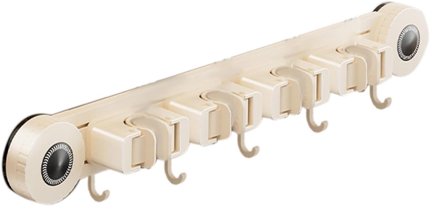  Générique Support Balai Mural à Ventouse | Rack Mural Utilitaire Ventouse Robuste Et Antirouille | Porte-Balai Et Serpillère | Pour Maison, Bureau, Appartement, Chambre, Salon Et Salle De Bain