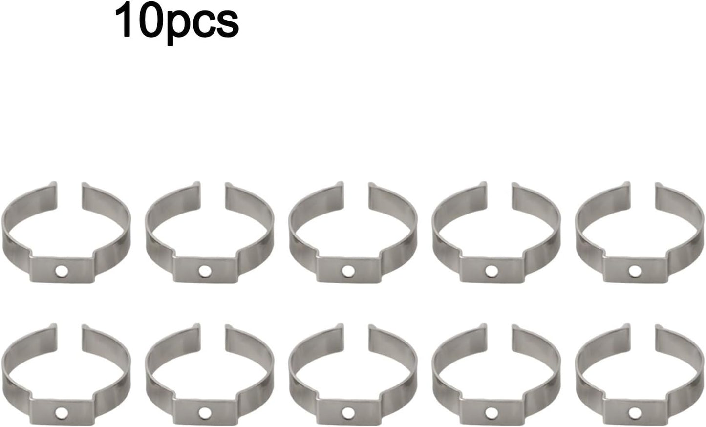  Lot De 10 Pinces à Ressort à Ressort En Acier Au Manganèse Très Résistantes Pour Garage, Atelier, Rangement De Tuyaux, Balais, Brosses Et Râteaux, Argenté (52 Mm)