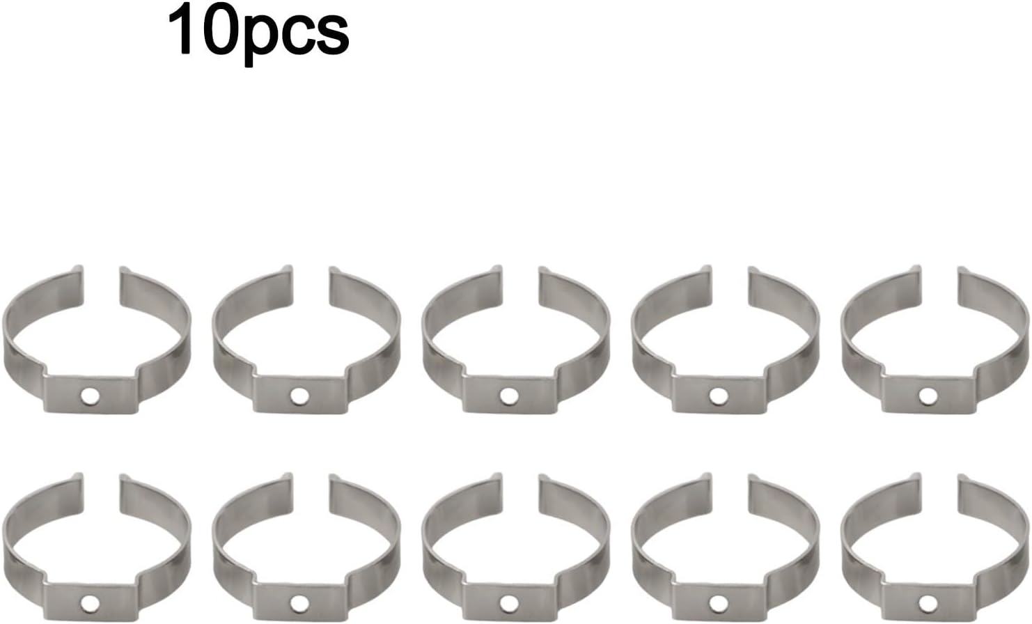  Lot De 10 Pinces à Ressort à Ressort En Acier Au Manganèse Très Résistantes Pour Garage, Atelier, Rangement De Tuyaux, Balais, Brosses Et Râteaux, Argenté (52 Mm)