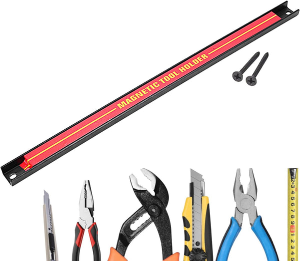  Porte-outils Magnétique - Barre Magnétique Pour Outils - Support Mural Magnétique De Grande Capacité - Barre D'outils En Métal Pour Atelier, Maison, Organisateur D'outils Peu Encombrant